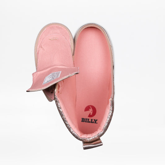 Toddler RoseGold Unicorn BILLY Classic Lace High Tops