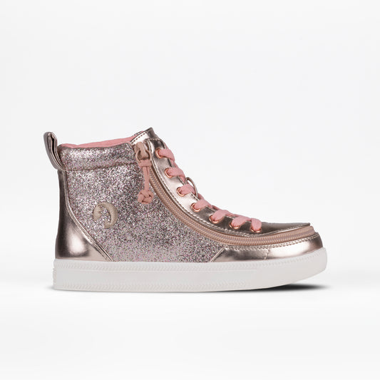 Toddler RoseGold Unicorn BILLY Classic Lace High Tops