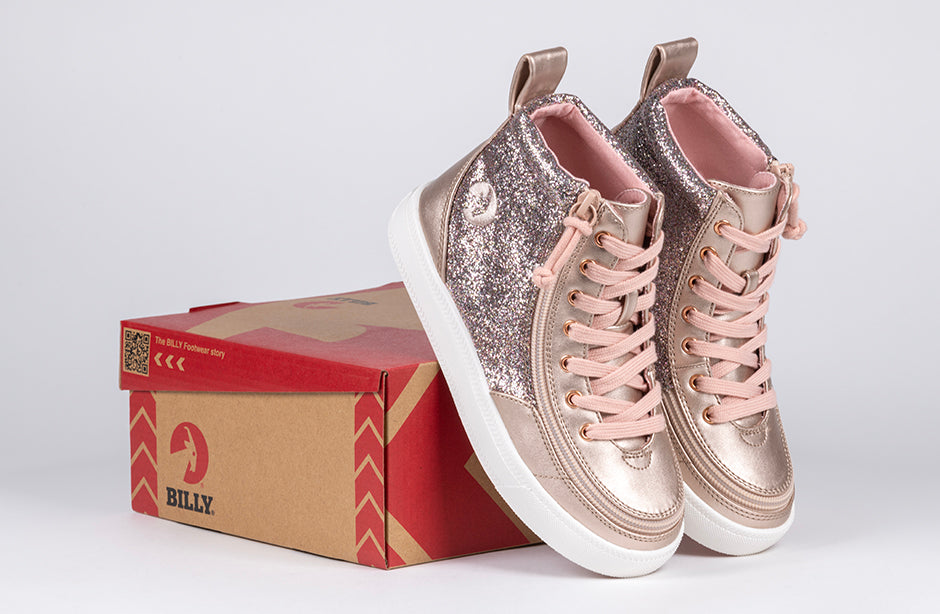 RoseGold Unicorn BILLY Classic Lace High Tops