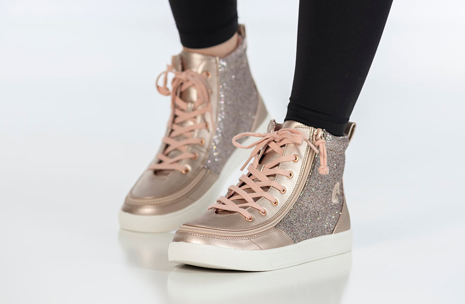 RoseGold Unicorn BILLY Classic Lace High Tops